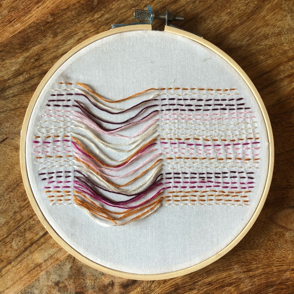 Embroidery hoop decor